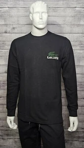 Nueva camiseta térmica Lacoste para hombre negra grande con logotipo de cocodrilo talla mediana - Imagen 1 de 5