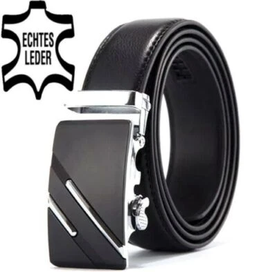 DESIGN BY ITALY DIABLO ✅Büffel Leder Herren Gürtel Automatik Schnalle Vollleder XXL Breit Belt Jeans✅