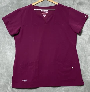 Grey’s Anatomy Signature Women's XL Scrub Top, Wine Color, Style 2121 - Picture 1 of 12