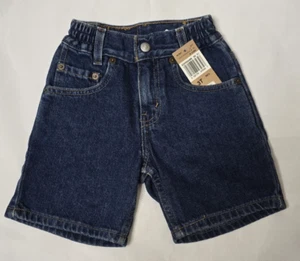 Vtg Levis 566 Toddler Boys Loose Fit Baggy Med Wash Denim Shorts Blue Sz 3T NWT - Picture 1 of 12