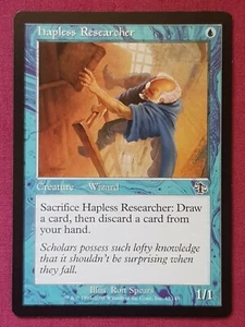 Magic The Gathering JUDGMENT HAPLESS RESEARCHER blue card MTG - Picture 1 of 2