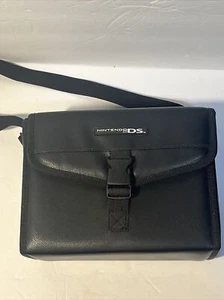 RARE Vintage Nintendo DS  Black  Leather Travel Case - Picture 1 of 5