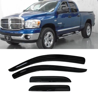 Window Vent Visors For 02-08 Ram 1500 03-09 2500/3500 Quad/Crew Cab Deflector Foto 1 de 4