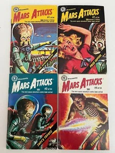 Mini cómics de bolsillo de Mars Attacks volumen #1, #2, #3, #4 Topps 1988 - Imagen 1 de 4