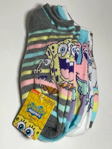 NUEVO JUEGO DE 5 PARES DE CALCETINES ARCO IRIS NICKELODEON NICKELODEON CORTE BAJO - Imagen 1 de 6