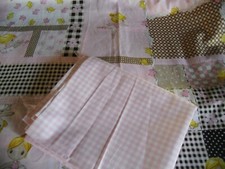 Coupon tissu Vichy Rose 60x40cm