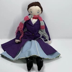 VTG Handmade Pattern Doll 17” Doll Cloth Soft Embroidered Face - Picture 1 of 15