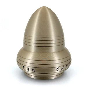 Kecksburg Acron UFO Vorfall inspiriert 3D-gedrucktes Modell in Iridiumgold metallic - Bild 1 von 24