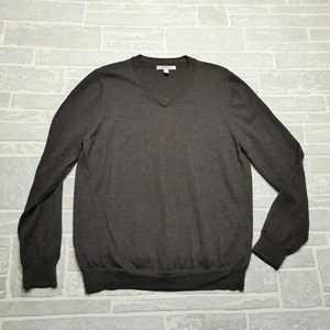 VINTAGE Nordstrom Sweater Adult L/XL Extra Fine Merino Wool V Neck Lightweight - Picture 1 of 10