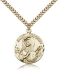Saint Dorothy Medal For Men - Gold Filled Necklace On 24 Chain - 30 Day Mone...