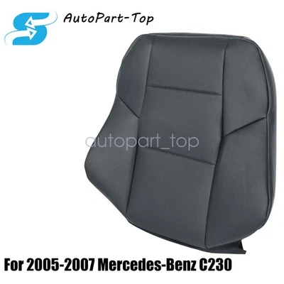 05 06 07 Para Mercedes Benz C230 EE. UU. Lado del Conductor Superior Cuero Negro Cubierta de Asiento Foto 1 de 4