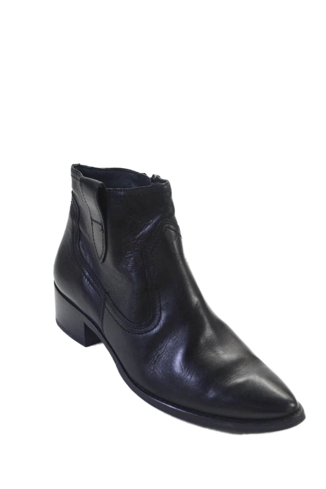 Paul Green Womens Leather Pointed Toe Side Zippered Ankle Boot Black Size UK 5 - Image 1 of 4