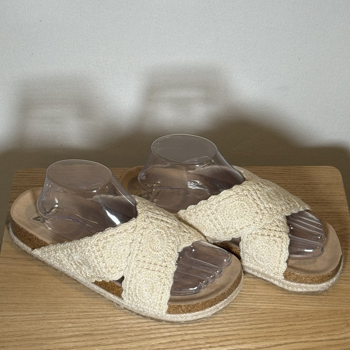 Dirty Laundry Women's Tacoma Sandal Crochet Sandals Natural Size