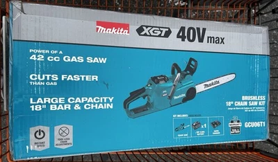 Makita GCU06T1 XGT 40V Brushless 18" Chainsaw kit Includes Battery & Charger - Image 1 of 2