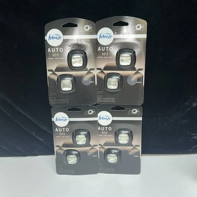 LOT O 4 2 Packs Febreze Auto NOIR Car Vent Clip Air Freshener 8 TOTAL - Image 1 of 4