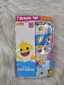 PACK 7 BRAGAS CALZONCILLOS ROPA INTERIOR NIÑAS - BEBÉ TIBURÓN TALLA 6T - Imagen 1 de 4