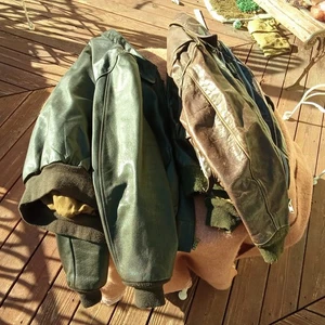 Schott Cooper A-2 Bomber Jackets Lot of 2 Size 36 48L - Picture 1 of 18