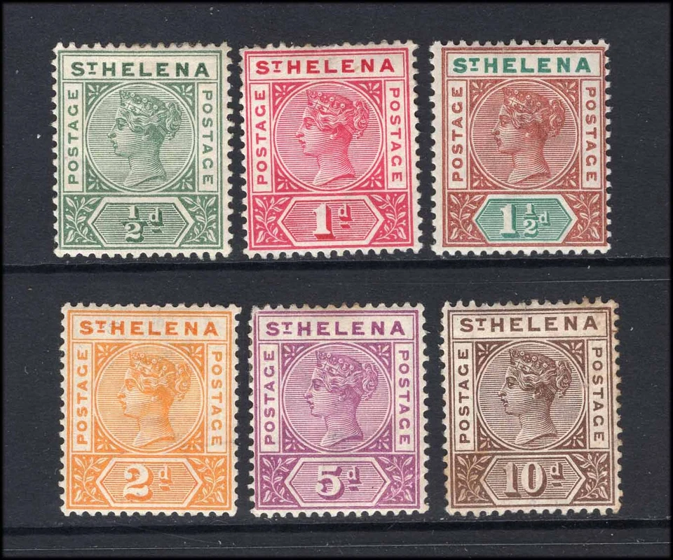 M27673 Santa Elena 1890 Set X6 (nº 2 1/2) m/m Sg 46-9 51/2 Cat 62€ Foto 1 de 1