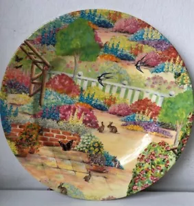 vintage painted Meakin Plate 1999 Dolly Varden Original by Patricia Hodgson - Picture 1 of 12