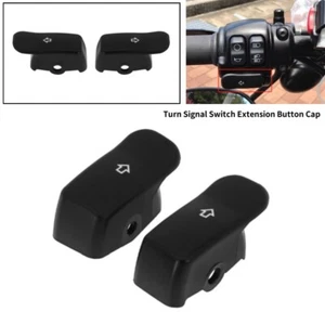 Black Extension Switch Button Cap Cover Turn Signal For Harley Touring Sportster - Picture 1 of 7