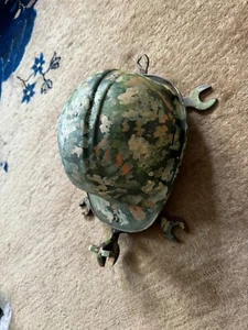 Vintage Safety Helmet Turtle Sculpture Handmade Industry Nuts Bolts & Tools 15"L - Picture 1 of 12