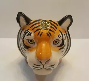 Tiger Head Figurine Vase Pot Ceramic Mini Plant Succulent Planter Flower Décor - Picture 1 of 10