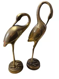 Juego de pájaros cigüeñas de latón MCM vintage - Imagen 1 de 15
