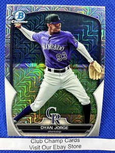 2023 #BCP-235 Dyan Jorge Bowman Chrome Baseball Mojo Rockies - Picture 1 of 2