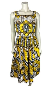 Lena Hoschek ärmelloses Nairobi Kleid Gr. S African Print Honeycomb Fit Flare - Bild 1 von 11