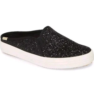 Keds x Kate Spade Double Decker Black Glitter Sneaker Mule Size 8 NEW NIB - Picture 1 of 6