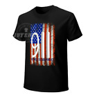 Herren-T-Shirt Retro amerikanische Flagge 911 We Will Never Forget kurzärmlig Top