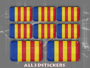 8 x Adesivi Resinati 3D Rettangolare Bandiera Salerno - Tutte le Bandiere - Imagen 1 de 1