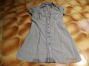 Bluse Shirt Tunika blau weiß kariert Tally Weijl XS 34 - Bild 1 von 3