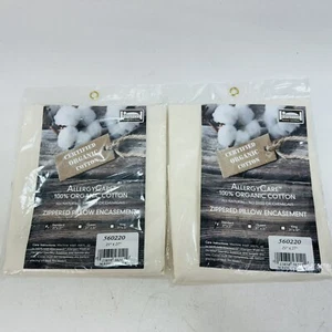 2 Pack AllergyCare Standard 21"X27" Cotton Allergen Barrier Pillow Case Bargoose - Picture 1 of 3