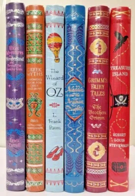 6 Children's Classics: Grimm's Fairy Tales, Treasure Island, Wizard of OZ +3 NEW - Image 1 of 3