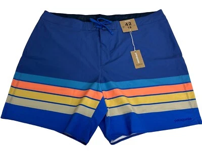 Patagonia Hombre Hydropeak 18" Board Shorts Trunks Superior Azul Rayas Talla 42 Nuevo Foto 1 de 4