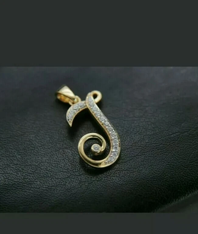 0,25 TCW Rund Geschnitten Simulierte Diamant Anhänger 14k Gelbgold Beschichtet - Bild 1 von 4