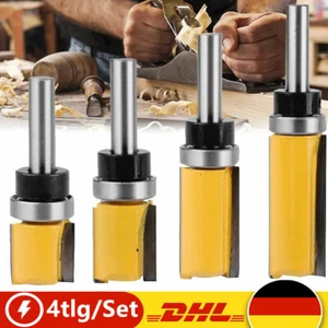 4 Stk 8mm Schaft Nutenfräser Oberfräse Bündigfräser Schaftfräser Holzfräser SET - Bild 1 von 16