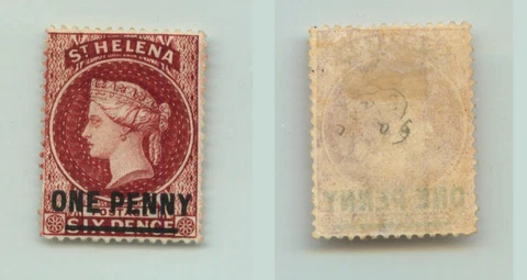 St Helena 1868 SC 18 mint perf 12 1/2 OG wmk 1 crown and CC 14 mm . f2025 Cover