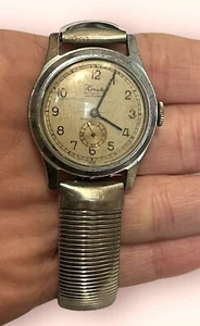 Vintage Men’s WW II Krueter Manual Wind Watch Second Hand Works Running! - Picture 1 of 5