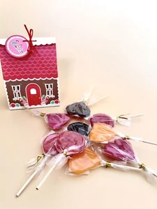 Gift Box Lollipops Natural Sweets Flat Lollipop Natural Lollipop Heart Lollipop - Picture 1 of 5