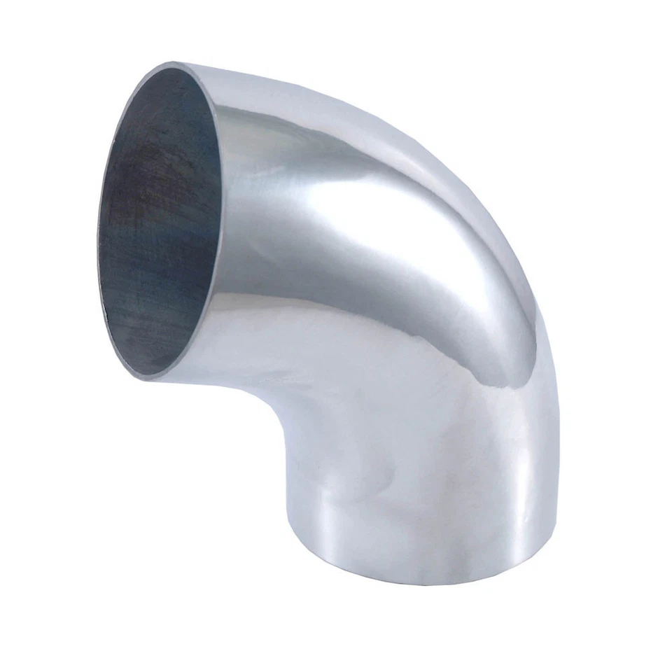 4 " 75 Degree Bend Polished Aluminum Mandrel  With 1" Legs 9780 Air Intake Pipe Foto 1 de 1