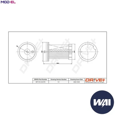 FUEL FILTER DP1110.13.0179 FOR SKODA KAMIQ KAROQ OCTAVIA/III/Combi SCALA  VW - Image 1 of 4