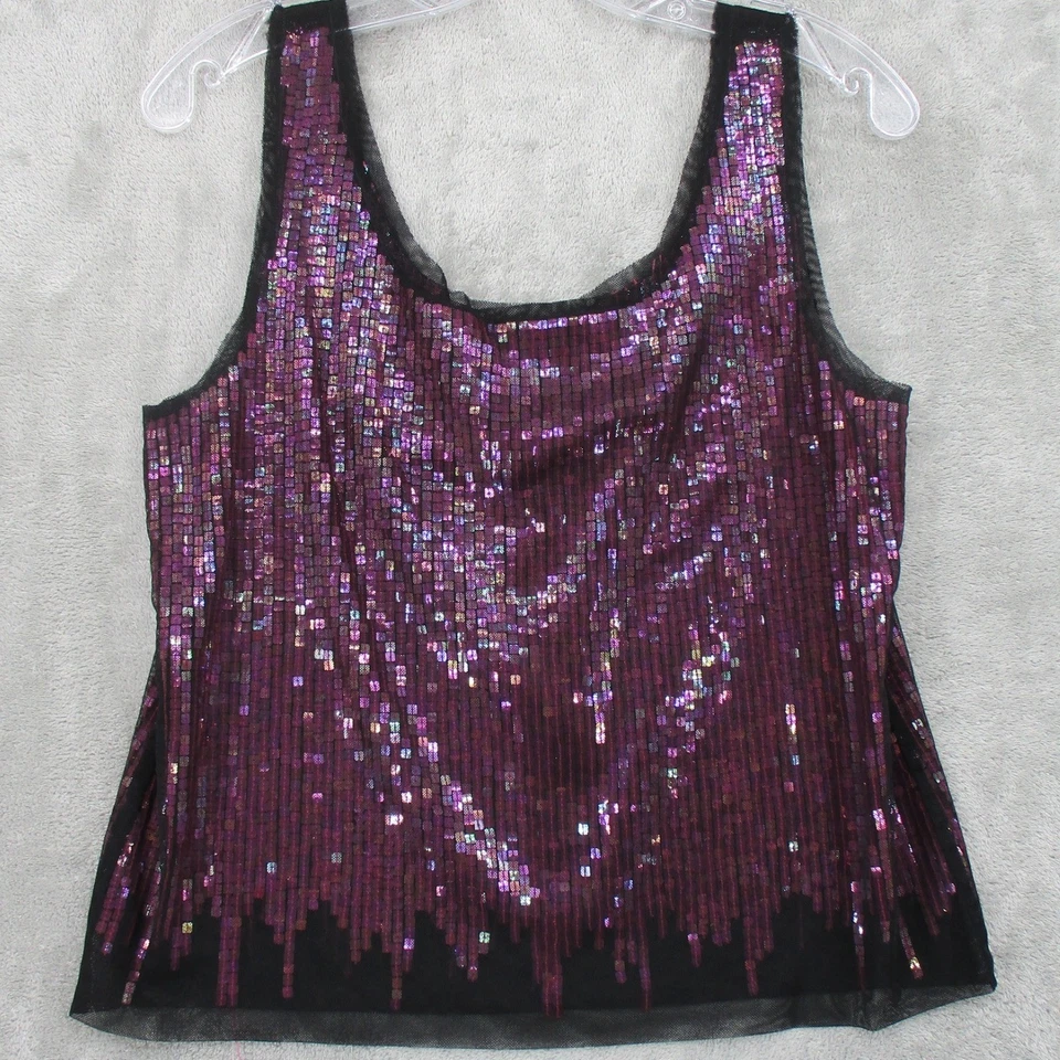 Blusa Yansi Fugel Mujer Mediana Malla Tanque Lentejuelas Hada Grunge Fiesta Vacaciones Foto 1 de 4