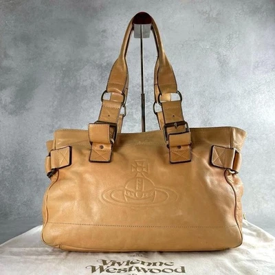 Сумка с короткими ручками Vivienne Westwood Accord наплечная сумка кожаная шарообразная с тиснением архивная б/у - Изображение 1 из 4