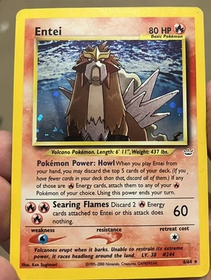 6/64 Holo Entei Lightly Played Ungraded - Image 1 of 4