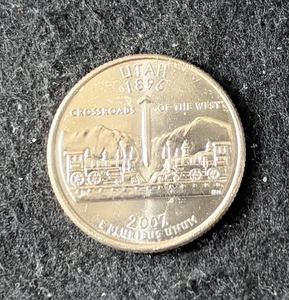 2007 P Utah State Quarter  Circulated Free Shipping - Picture 1 of 2