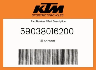 KTM Genuine Oil Screen - 59038016200 - Image 1 of 4