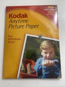 NEW Kodak Sealed 20 Sheets Picture Photo Printer Paper 8.5 X 11 Soft Gloss zai - Picture 1 of 2
