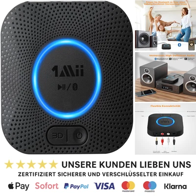 1Mii B06 Plus Bluetooth HiFi Empfänger, Drahtloser Audio Adapter, aptX HD apt...